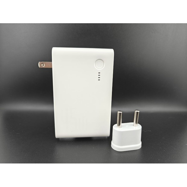 СЗУ-адаптер Baseus Power Station 2in1 Q.C. (1Type-C / 1USB) 10000mAh 45W + EU адаптер (Белый)